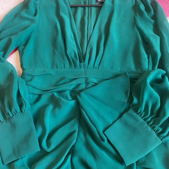 Bardot Bottle Green Dress - Picture 3 of 5